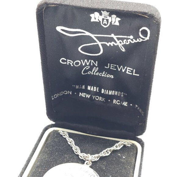 Scorpio Zodiac Coin Pendant Necklace Silver Tone Crown Jewel Collection - Picture 2 of 6